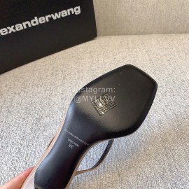 Alexander Wang New Sheepskin High Heel Flip Flops For Women Khaki