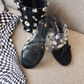 Alexander Wang Spring Summer New Diamond Black High Heel Sandals For Women 