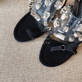 Alexander Wang Spring Summer New Diamond Black High Heel Sandals For Women 