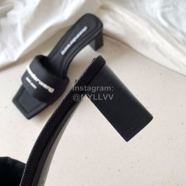 Alexander Wang Leather Thick High Heeled Slippers For Women