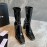 Alexander Wang Soft Cowhide Thick High Heeled Boots For Women Black