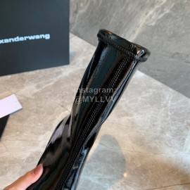 Alexander Wang Soft Cowhide Thick High Heeled Boots For Women Black