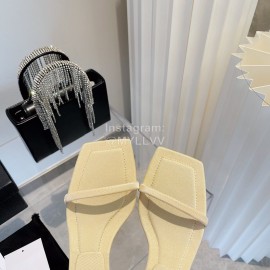 Alexander Wang Silk Diamond Buckle High Heeled Sandals For Women Yellow