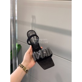 Alexander Wang New Bling Bling Diamond Leather High Heeled Sandals For Women 