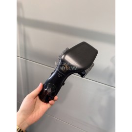 Alexander Wang New Bling Bling Diamond Leather High Heeled Sandals For Women 