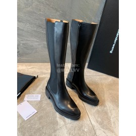 Alexander Wang Black Cowhide Long Boots For Women 