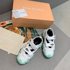 Acne Studios New Thick Soles Casual Sneakers For Women Green