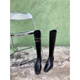 Acne Studios New Black Leather Long Boots For Women 
