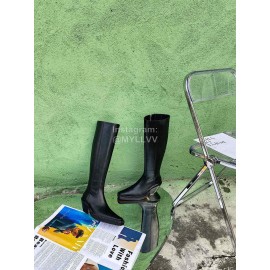 Acne Studios New Black Leather Long Boots For Women 