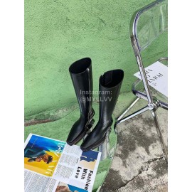 Acne Studios New Black Leather Long Boots For Women 