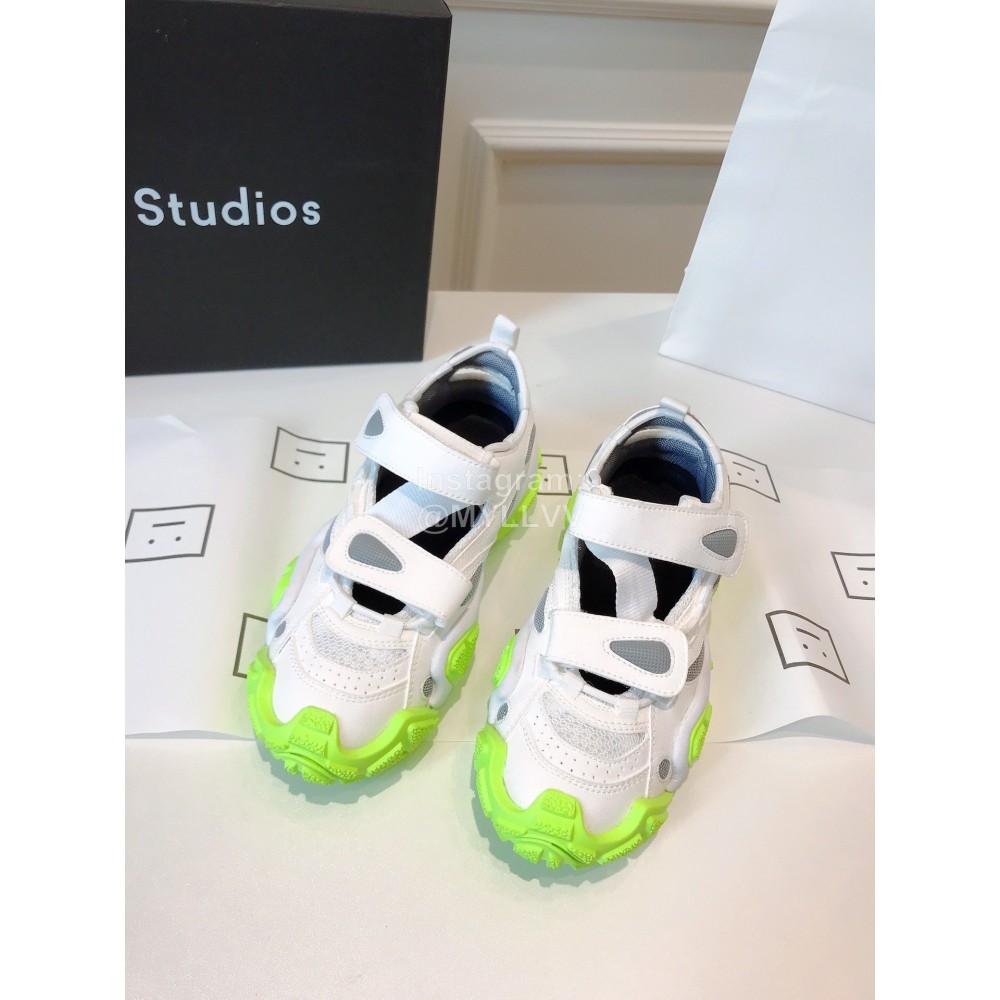 Acne Studios New Thick Soles Green Casual Sneakers For Women 