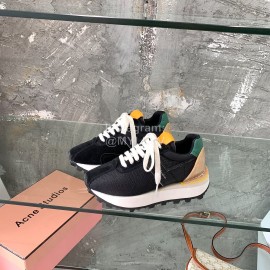 Acne Studios Fashion Thick Soled Lace Up Sneakers For Women Black