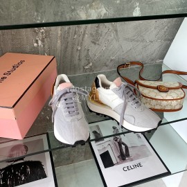 Acne Studios Fashion Thick Soled Lace Up Sneakers For Women Gray