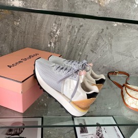 Acne Studios Fashion Thick Soled Lace Up Sneakers For Women Gray
