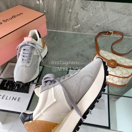 Acne Studios Fashion Thick Soled Lace Up Sneakers For Women Gray