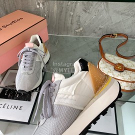 Acne Studios Fashion Thick Soled Lace Up Sneakers For Women Gray