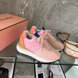 Acne Studios Fashion Thick Soled Lace Up Sneakers For Women Pink