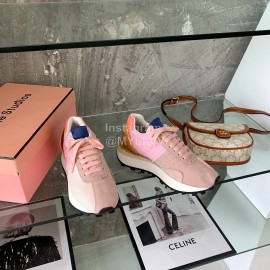 Acne Studios Fashion Thick Soled Lace Up Sneakers For Women Pink