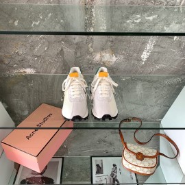 Acne Studios Fashion Thick Soled Lace Up Sneakers For Women Beige