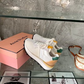 Acne Studios Fashion Thick Soled Lace Up Sneakers For Women Beige