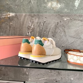 Acne Studios Fashion Thick Soled Lace Up Sneakers For Women Beige