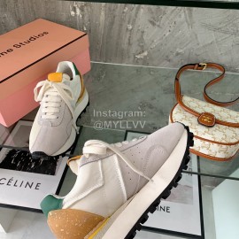 Acne Studios Fashion Thick Soled Lace Up Sneakers For Women Beige