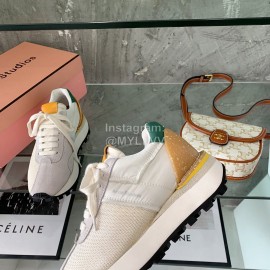 Acne Studios Fashion Thick Soled Lace Up Sneakers For Women Beige