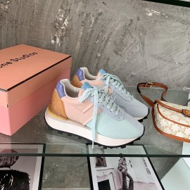 Acne Studios Fashion Thick Soled Lace Up Sneakers For Women Green