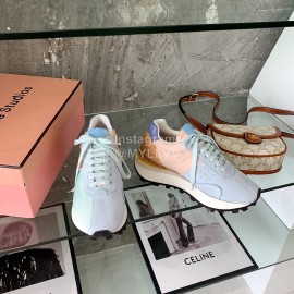 Acne Studios Fashion Thick Soled Lace Up Sneakers For Women Green