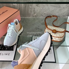 Acne Studios Fashion Thick Soled Lace Up Sneakers For Women Green