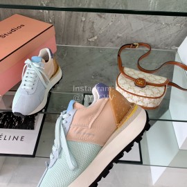 Acne Studios Fashion Thick Soled Lace Up Sneakers For Women Green