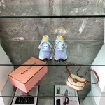 Acne Studios Fashion Thick Soled Lace Up Sneakers For Women Blue