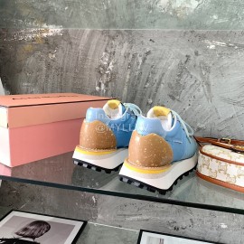 Acne Studios Fashion Thick Soled Lace Up Sneakers For Women Blue