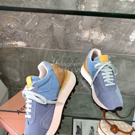 Acne Studios Fashion Thick Soled Lace Up Sneakers For Women Blue