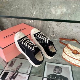 Acne Studios Fashion Lace Up Casual Canvas Shoes For Women Black
