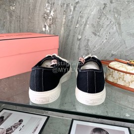 Acne Studios Fashion Lace Up Casual Canvas Shoes For Women Black