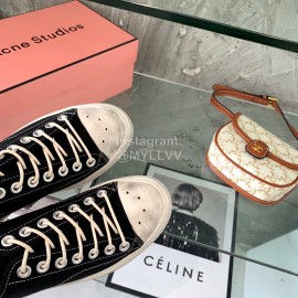 Acne Studios Fashion Lace Up Casual Canvas Shoes For Women Black