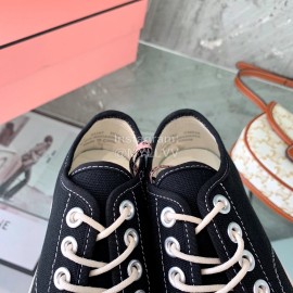 Acne Studios Fashion Lace Up Casual Canvas Shoes For Women Black