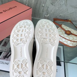 Acne Studios Fashion Lace Up Casual Canvas Shoes For Women Black