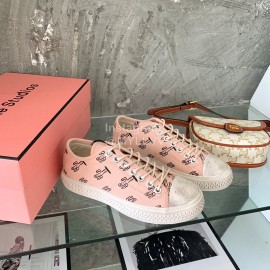Acne Studios Fashion Lace Up Casual Canvas Shoes Pink For Women 