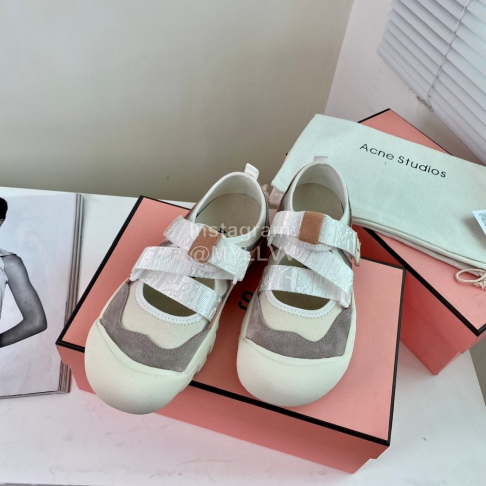 Acne Studios Webbing Velcro Casual Shoes For Women Brown