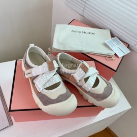 Acne Studios Webbing Velcro Casual Shoes For Women Brown