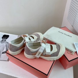 Acne Studios Webbing Velcro Casual Shoes For Women Brown