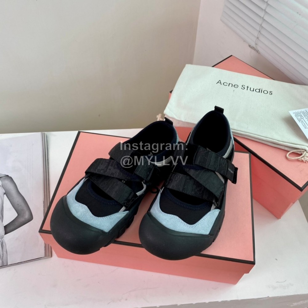 Acne Studios Webbing Velcro Casual Shoes For Women Black