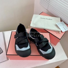 Acne Studios Webbing Velcro Casual Shoes For Women Black