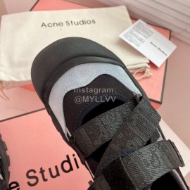 Acne Studios Webbing Velcro Casual Shoes For Women Black