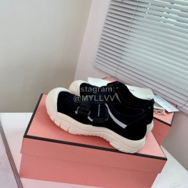 Acne Studios Webbing Velcro Casual Shoes Black For Women 