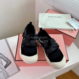Acne Studios Webbing Velcro Casual Shoes Black For Women 