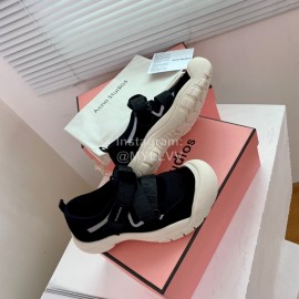 Acne Studios Webbing Velcro Casual Shoes Black For Women 