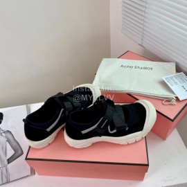 Acne Studios Webbing Velcro Casual Shoes Black For Women 